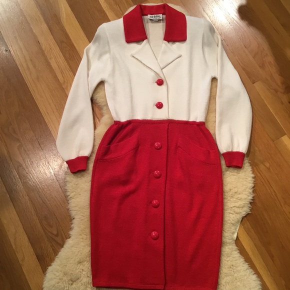 St. John by Marie Gray Dresses & Skirts - Vintage St. John by Marie Gray two tone Santana knit dress